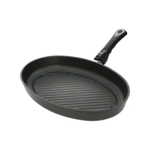 ماهیتابه دسته بازشو گریل AMT با قطر 24 در 35 و ارتفاع 5 سانتی‌متر کد 3524GZ