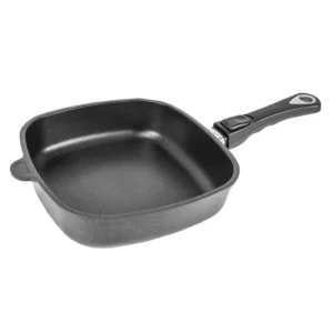 ماهیتابه مربع دسته بازشو AMT با طول 20 و ارتفاع 5 سانتی‌متر کد E205z