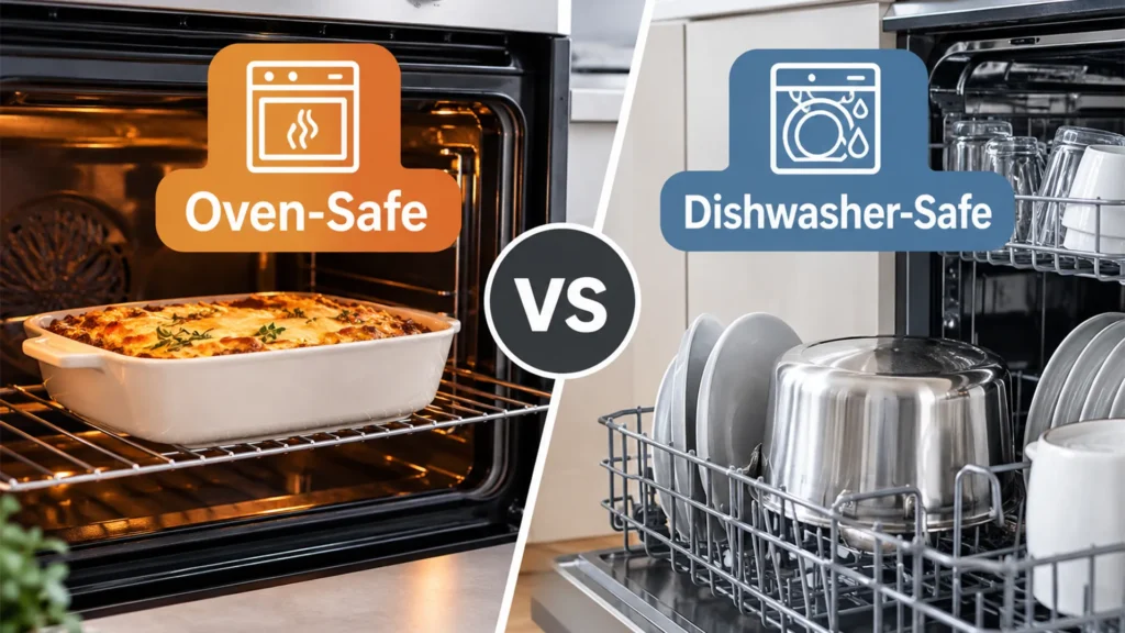 تفاوت Oven Safe و Dishwasher Safe چیست؟