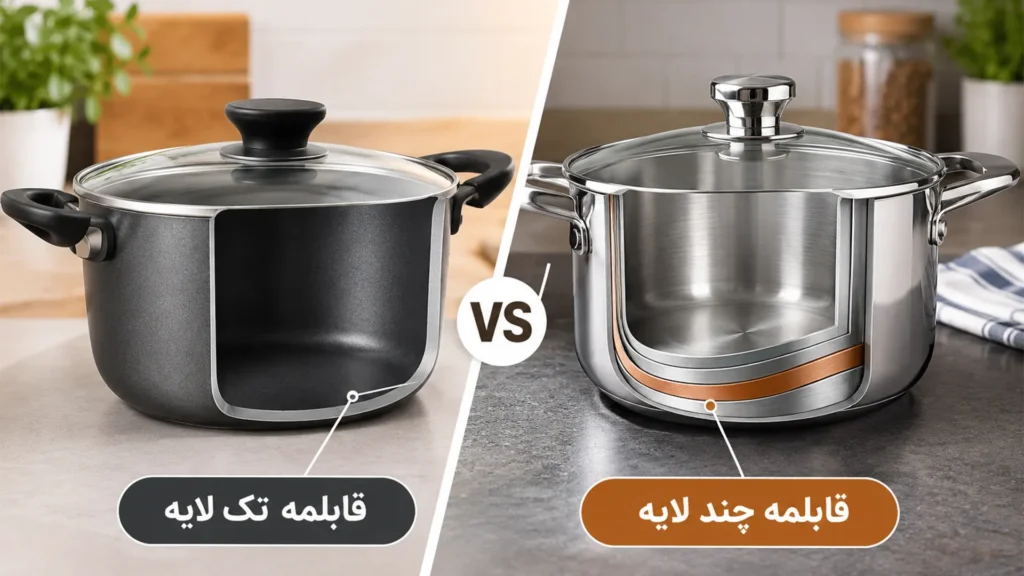 تفاوت قابلمه تک لایه و چند لایه