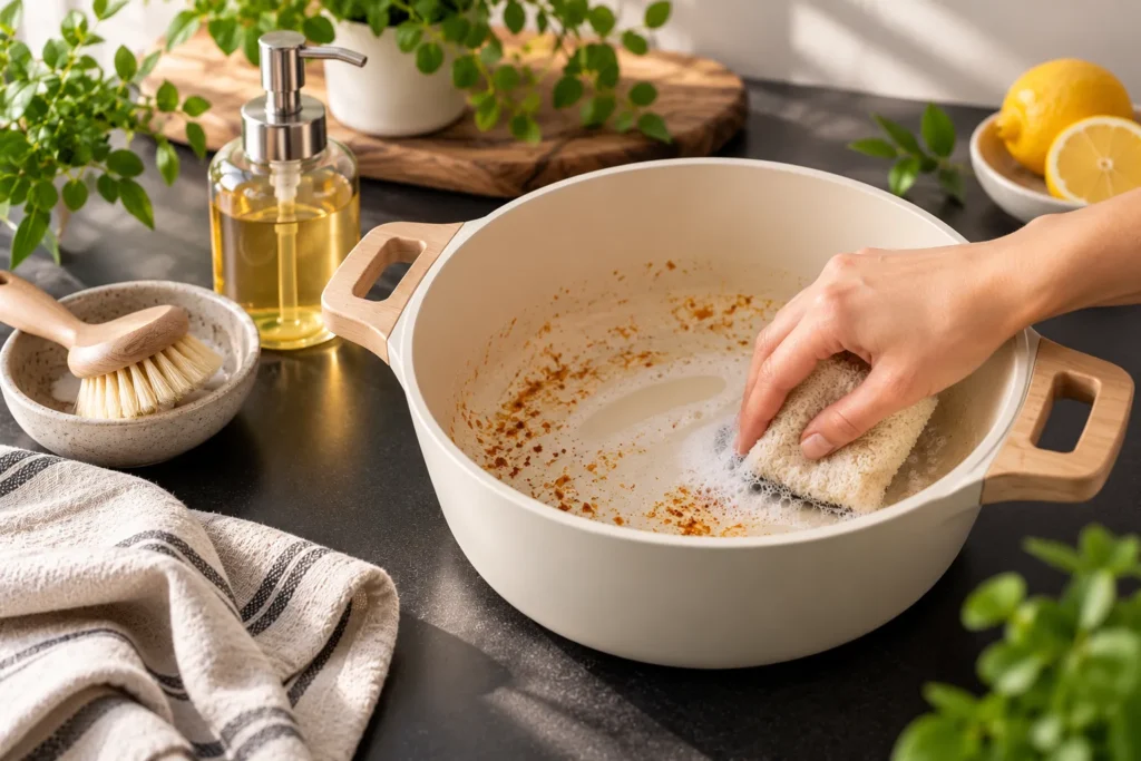 نحوه تمیز کردن قابلمه سرامیکی