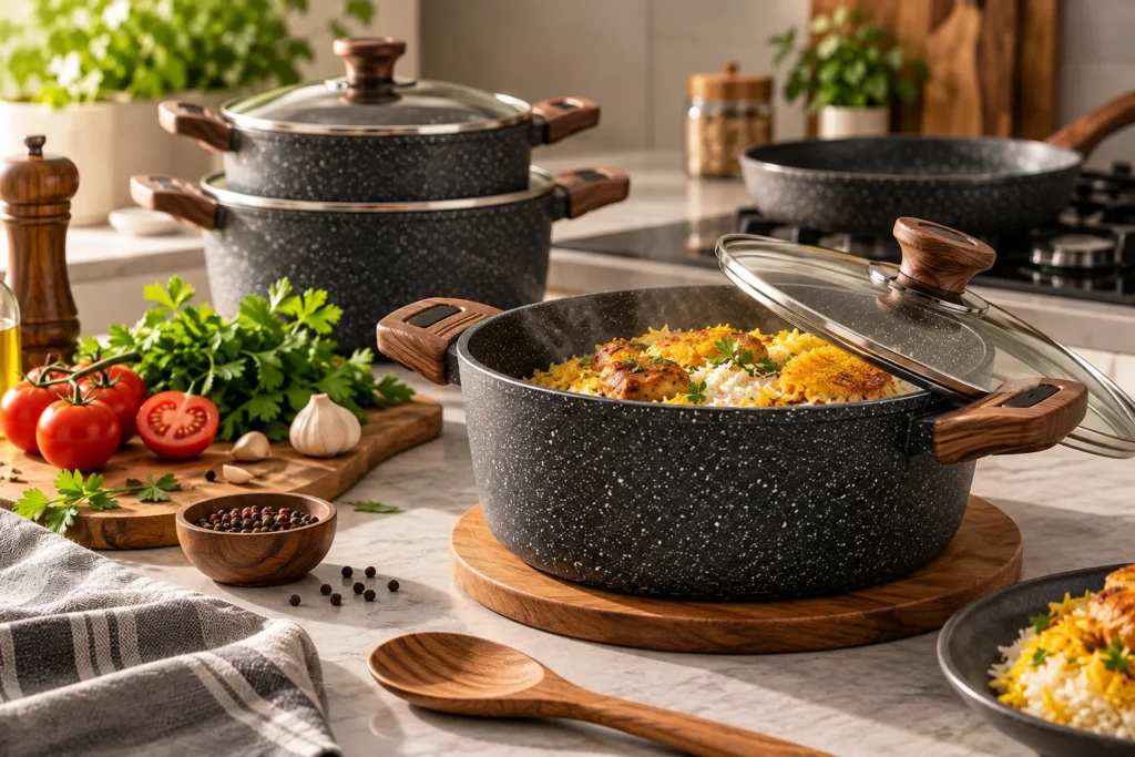 طرز استفاده از قابلمه گرانیتی برای اولین بار و نگهداری آن